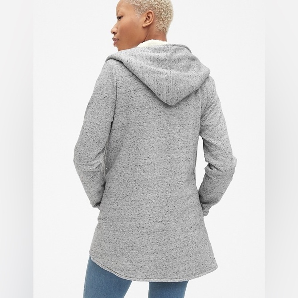 GAP Sherpa Lined Open Sweater Jacket - Picture 2 of 11